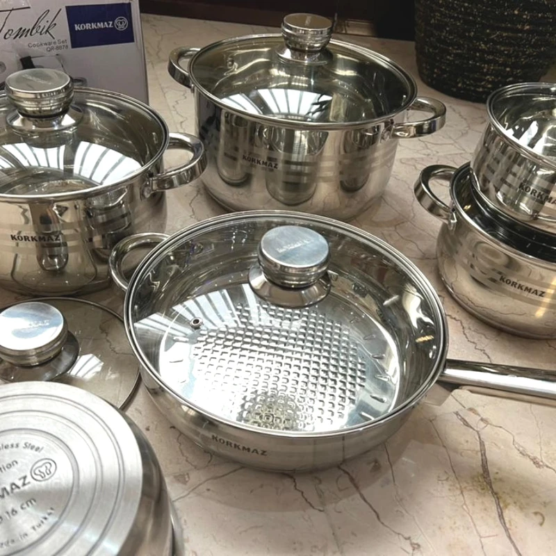 سرویس قابلمه استیل ۱۲ پارچه کرکماز ترک