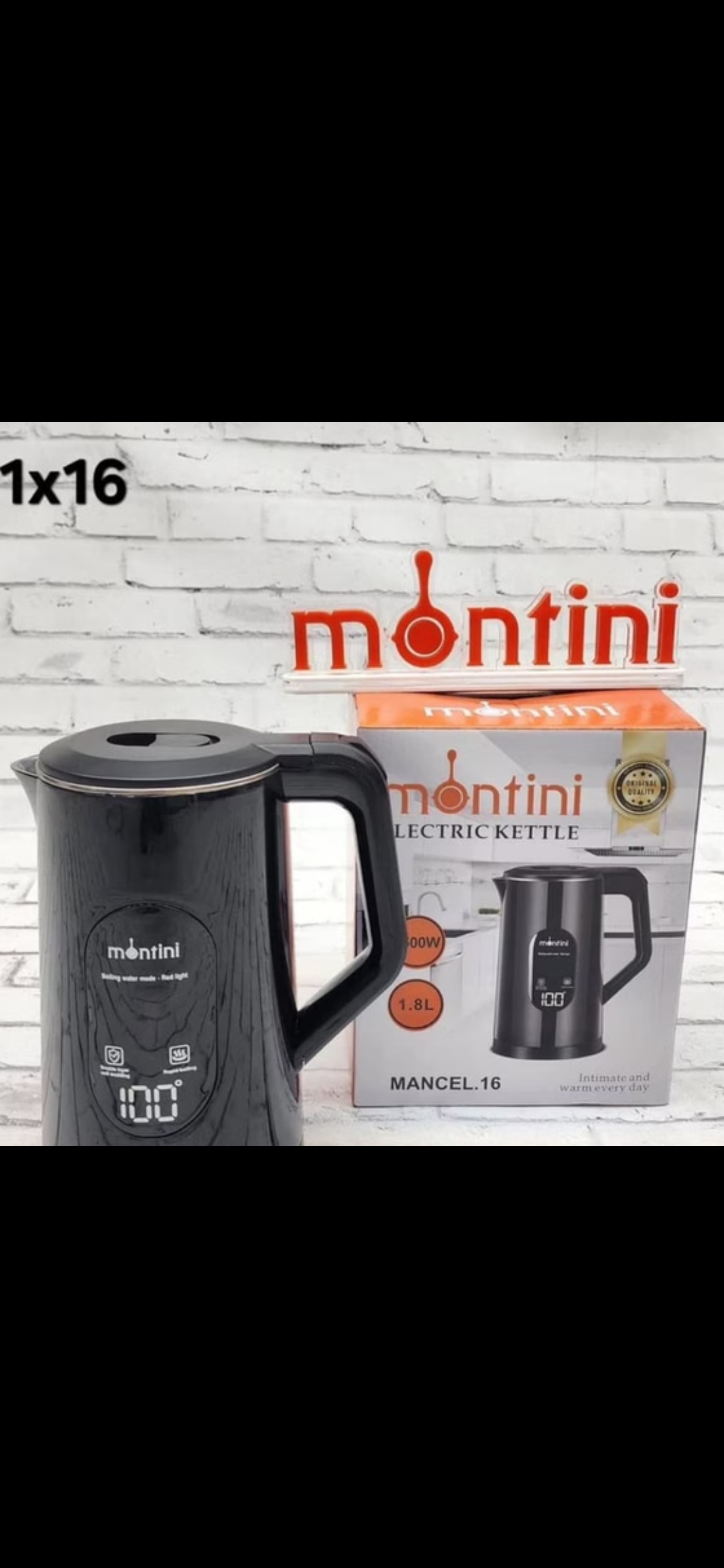 کتری برقی دیجیتال مونتینی مدل Mancel.16 ظرفیت ۱.۸ لیتر ال ای دی دار