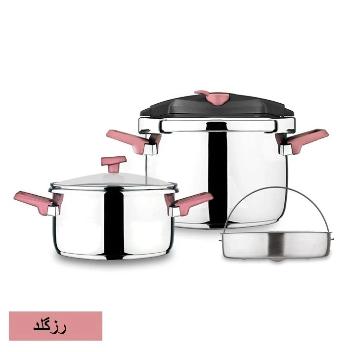 زودپز دوقلو کاندید مدل هلیوس ظرفیت ۶ لیتر استیل