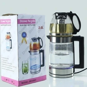 چای ساز دسینی مدل DR-6001 کتری ۲ لیتری قوری ۱ لیتری با فیلتر استیل
