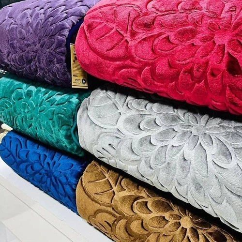 پتو گلبافت مدل گلبرجسته یکنفره سایز 220×160 سانتی متر - سبز سدری