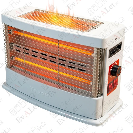 بخاری برقی تکسان مدل TKT2400 فن دار دو بعدی چهار شعله
